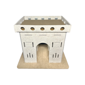 arc de triomphe-shaped cat cave