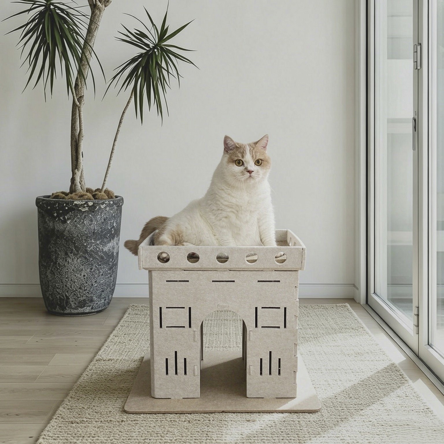 arc de triomphe-shaped cat bed