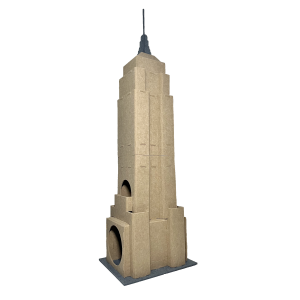 empire state-shaped building cat cave