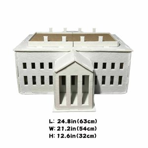 white house-shaped cat house