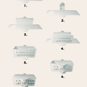 white house-shaped cat cave