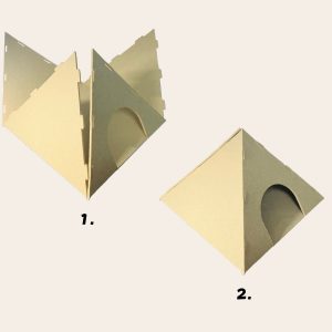 pyramid-shaped cat cave